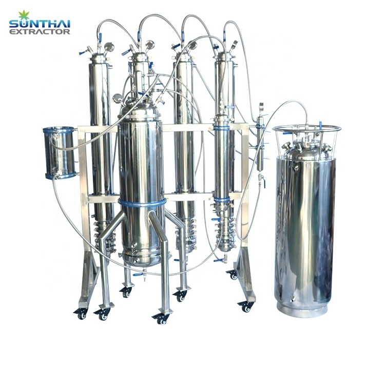 10lb closed loop extractor with fully jacketed columns and solvent tanks