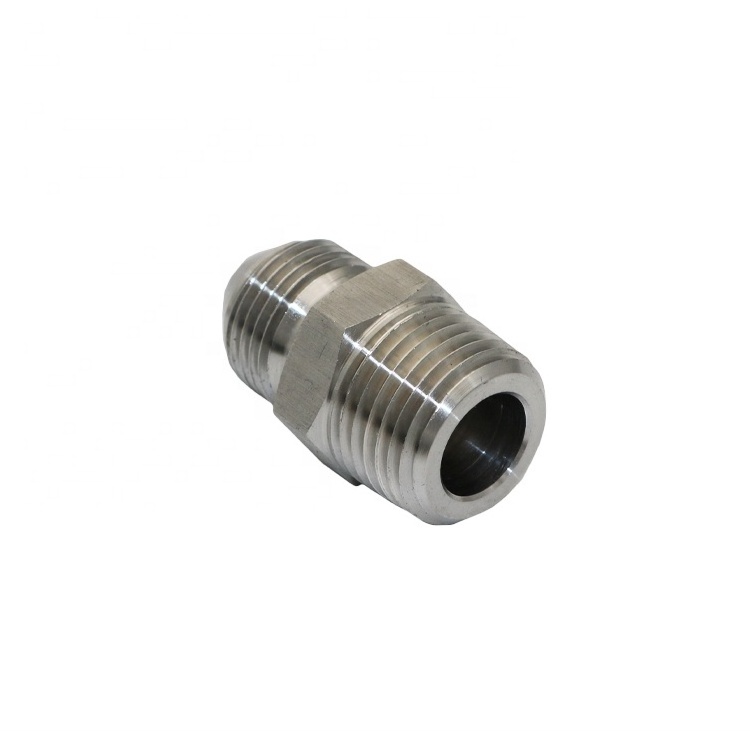 Stainless Steel SS304 37 Degree MJIC with MNPT Flare Fittings Hydraulic Adapter