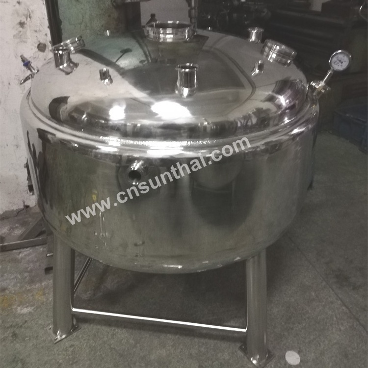 OEM Pressure jacketed vessel laboratory reactor vessel with manway and locking wheel