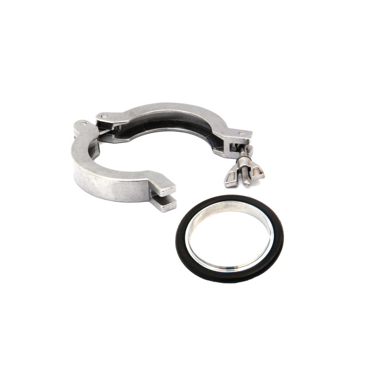 KF10-KF50 stainless steel kf center ring with FKM gasket for vacuum clamp accessories