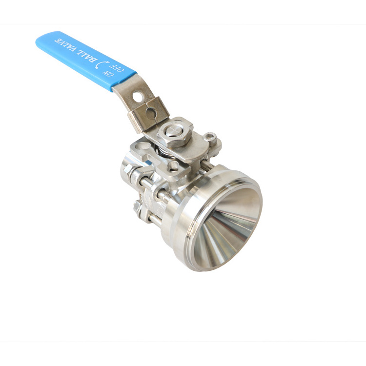 Sanitary Manual Tank Bottom Ball Valves for discharge port at tank bottom