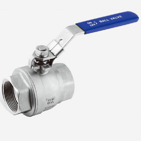 Sanitary Stainless Steel Two Way 2pc Ball Valve BSP NPT Female CF8 SS304 1000WOG Full Bore 2 Piece Ball Valve