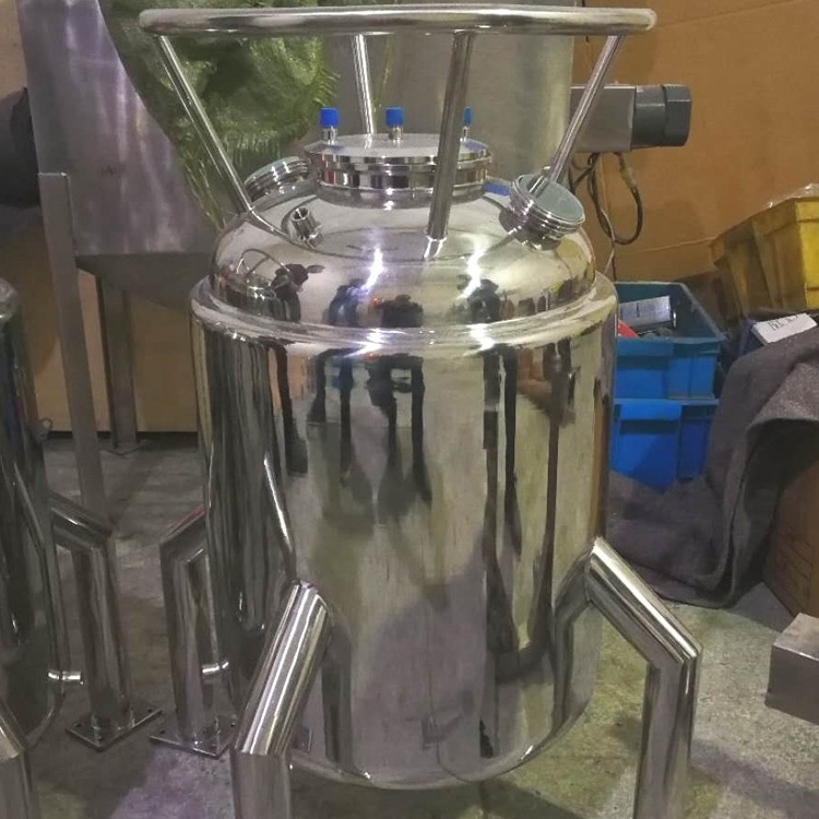 50lb stainless steel solvent tank ss304 jacketed tank for solvent recovery with legs