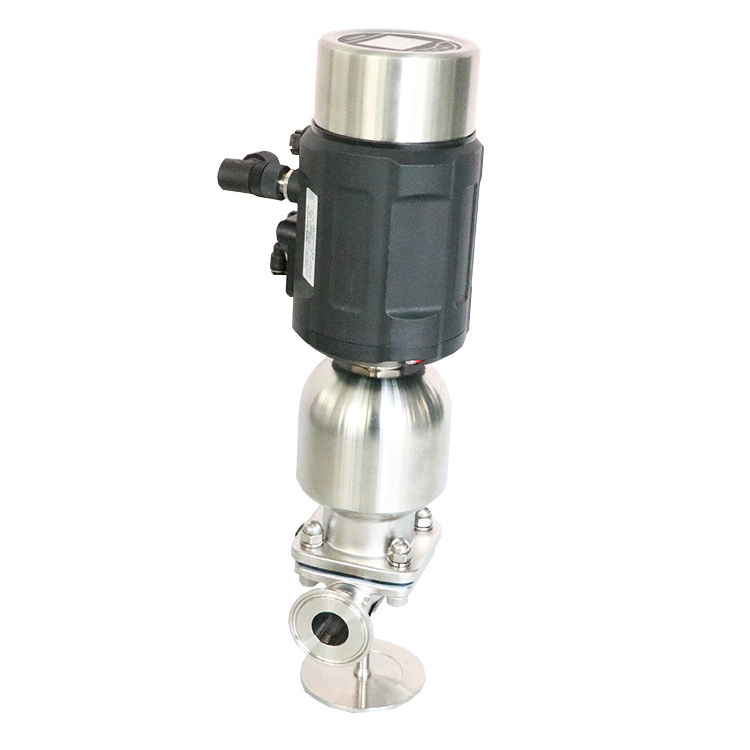 Sanitary SS316 Remotely Control Membrane Valve Pneumatic Diaphragm Valve with Positioner