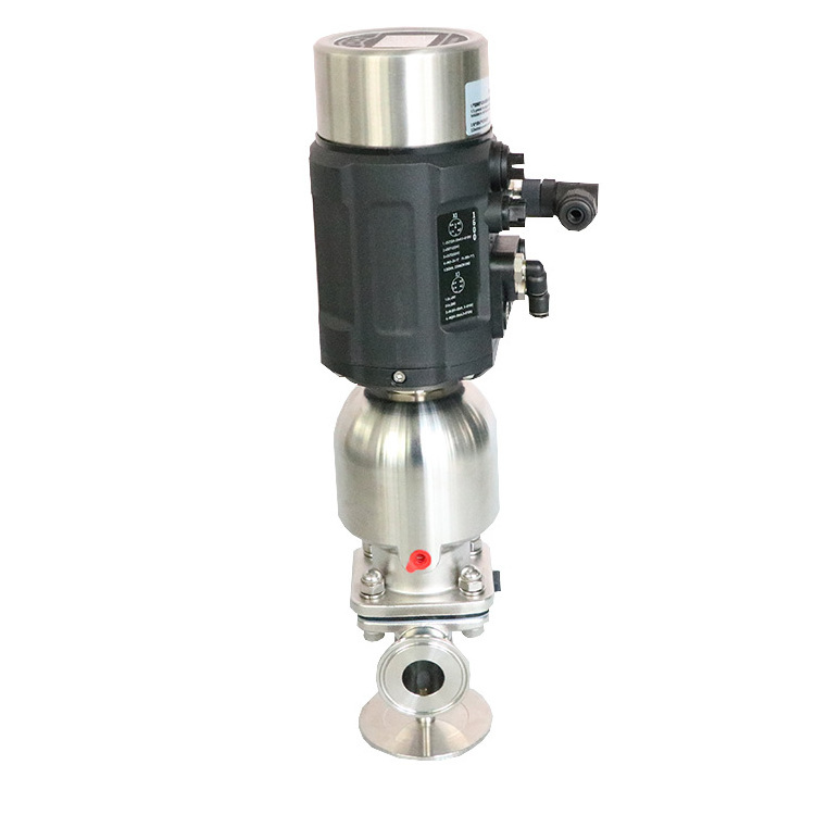 Sanitary SS316 Remotely Control Membrane Valve Pneumatic Diaphragm Valve with Positioner