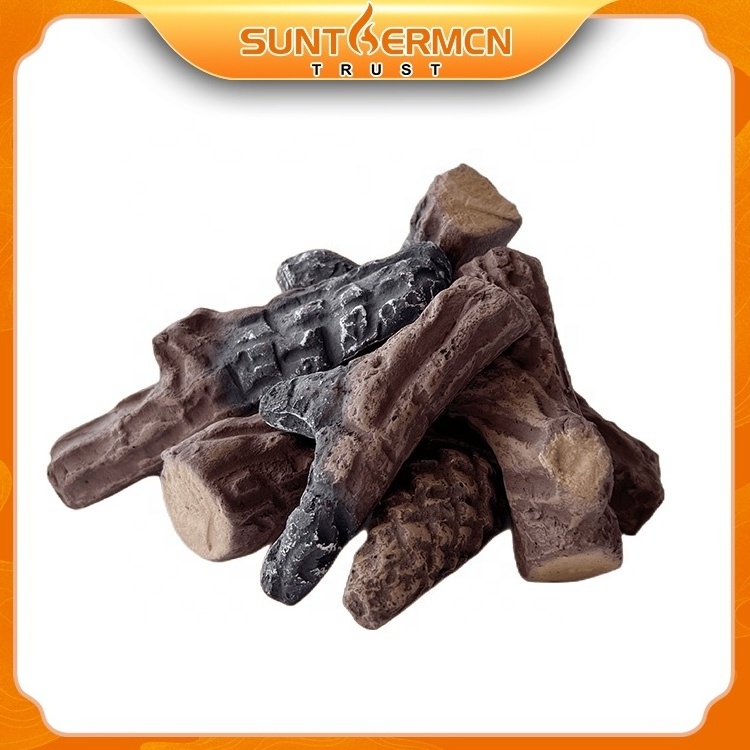 Ceramic Logs fireplace sets & accessories natural gas fireplace indoor