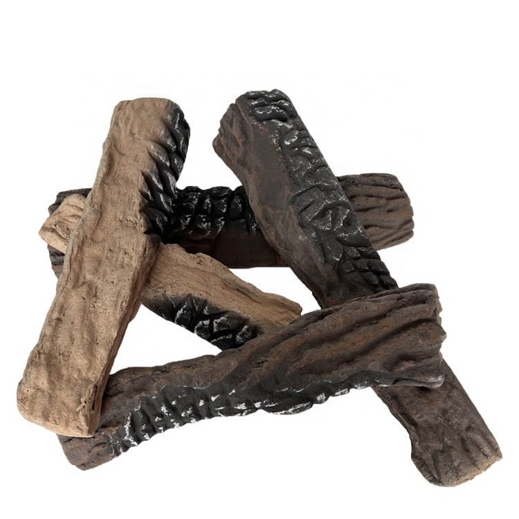 5 Piece fake ceramic fire wood