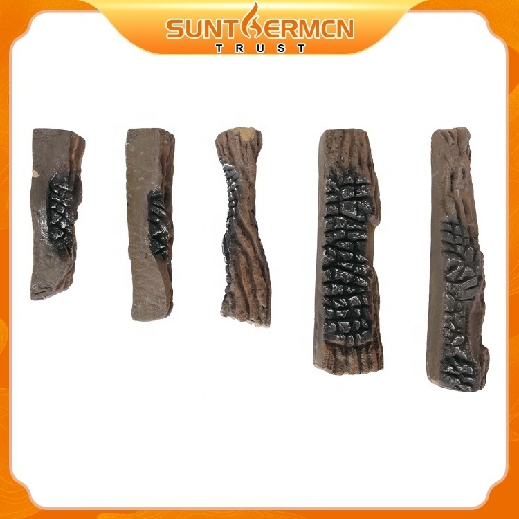 Gas Fireplace Logs,Ceramic Wood Firepit Logs fireplace accessories