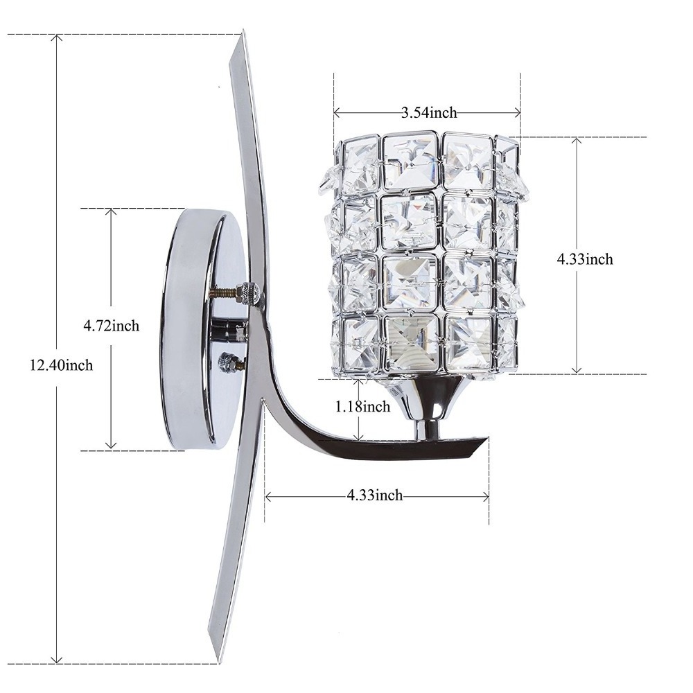 New product art crystal wall light made in China