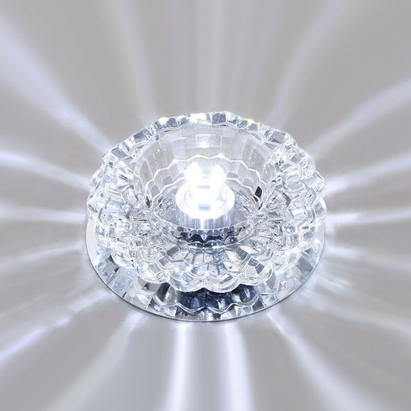 Modern Crystal LED Ceiling Light Fixture Aisle Hallway Pendant Lamp Chandelier