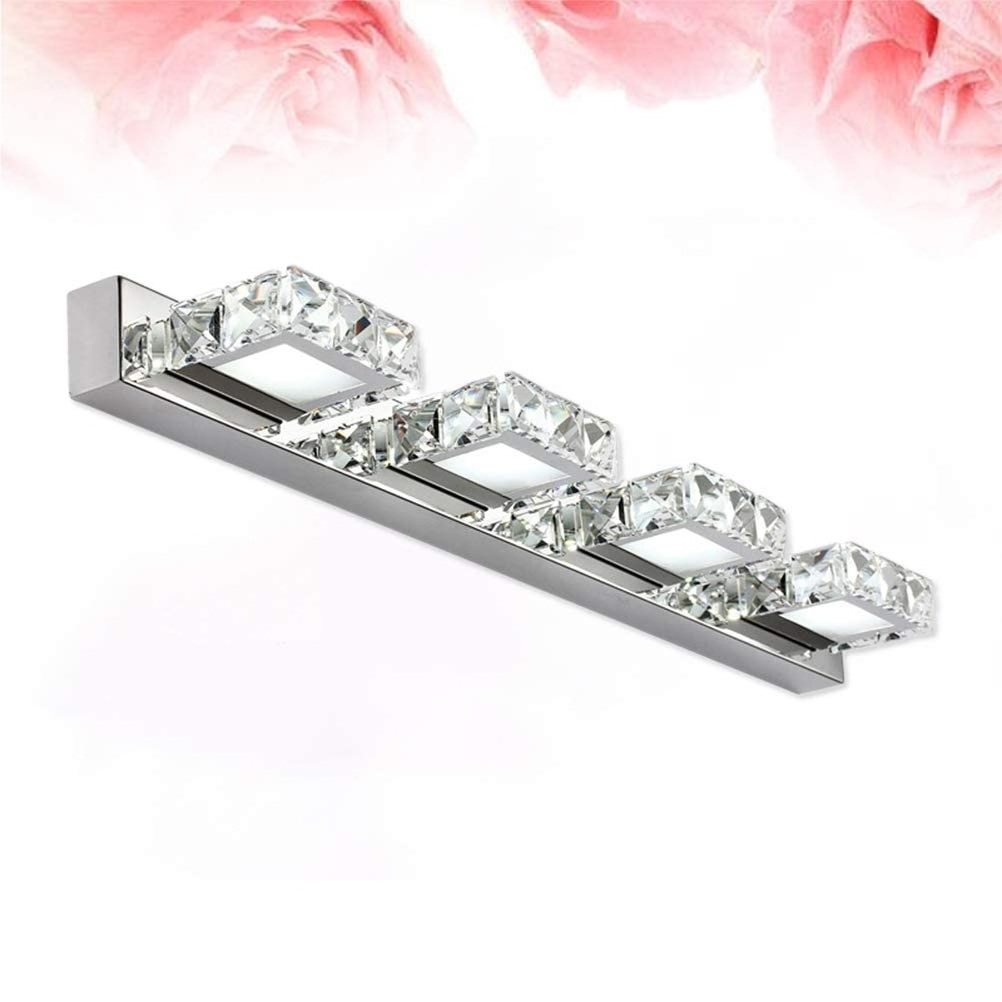 62CM LED Bathroom Vanity Lights Bathroom Crystal Wall Lighting Fixtures 4Lights Make up Mirror Front Light Wall Sconces