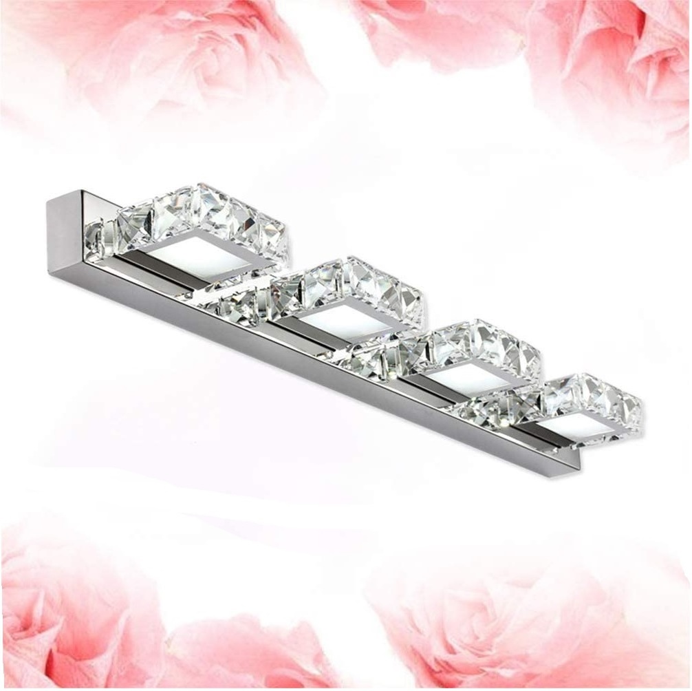 62CM LED Bathroom Vanity Lights Bathroom Crystal Wall Lighting Fixtures 4Lights Make up Mirror Front Light Wall Sconces