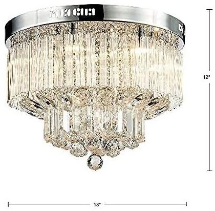 Modern Dining Room Bathroom Bedroom Livingroom  K9 Crystal Raindrop ceiling lamp Flush Mount LED Ceiling Light Fixture