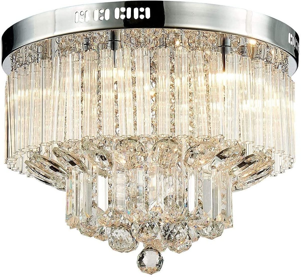 Modern Dining Room Bathroom Bedroom Livingroom  K9 Crystal Raindrop ceiling lamp Flush Mount LED Ceiling Light Fixture