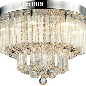 Modern Dining Room Bathroom Bedroom Livingroom  K9 Crystal Raindrop ceiling lamp Flush Mount LED Ceiling Light Fixture