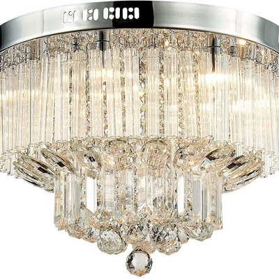 Modern Dining Room Bathroom Bedroom Livingroom  K9 Crystal Raindrop ceiling lamp Flush Mount LED Ceiling Light Fixture