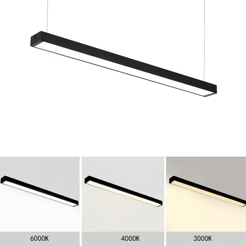 Aluminum 5000Lm Bright Up And Down Ceiling Suspended Pendant Linkable Led Batten Linear Light For Office Warehouse