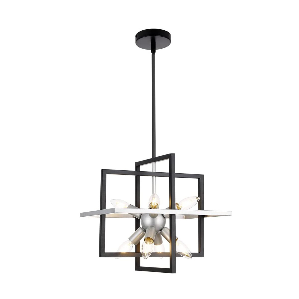 Modern Geometric Living Room Kitchen Foyer Hallway Farmhouse  Industrial  Champagne Hanging Chandelier Pendant lamp light