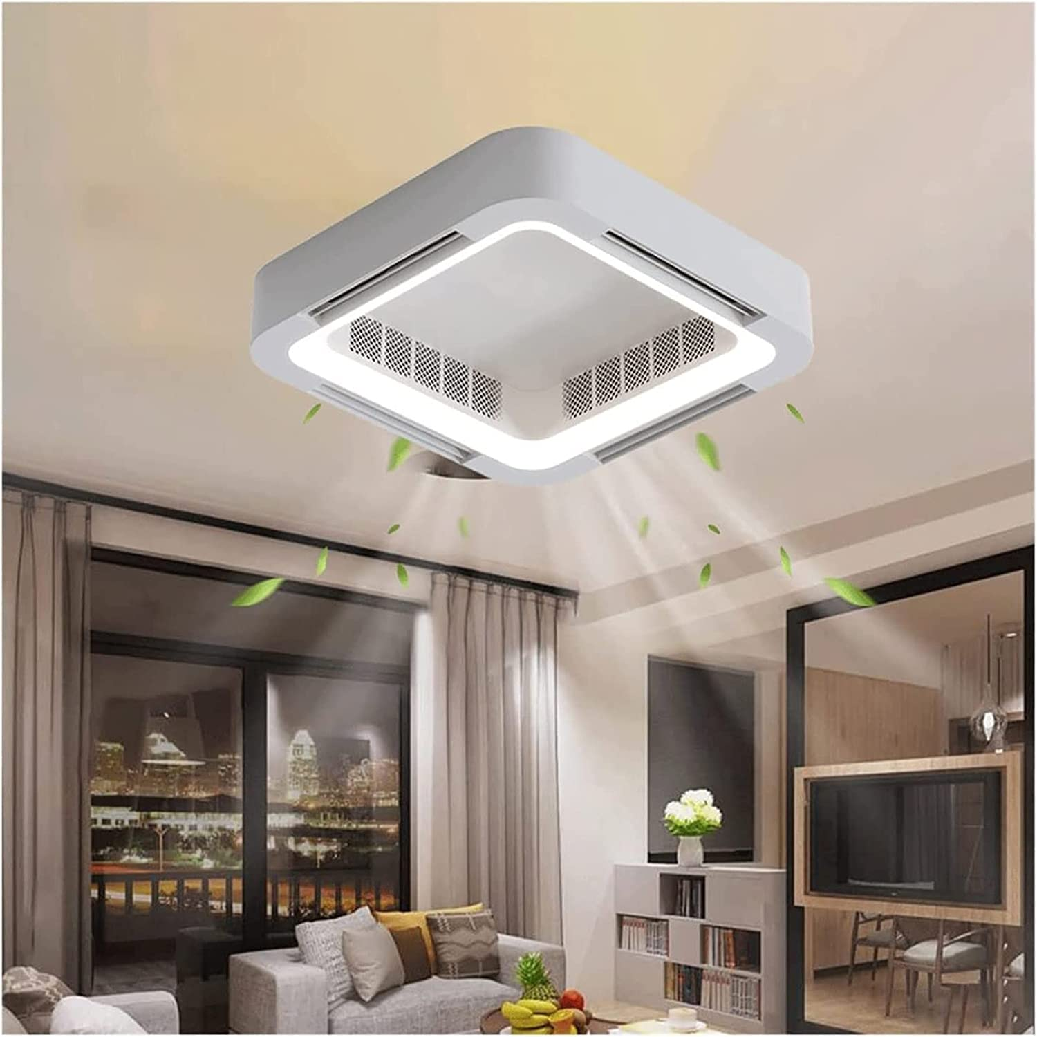 Modern Leafless Ceiling Fan with Light