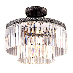 6 - Light 20" Chandelier Style Tiered Semi Flush Mount