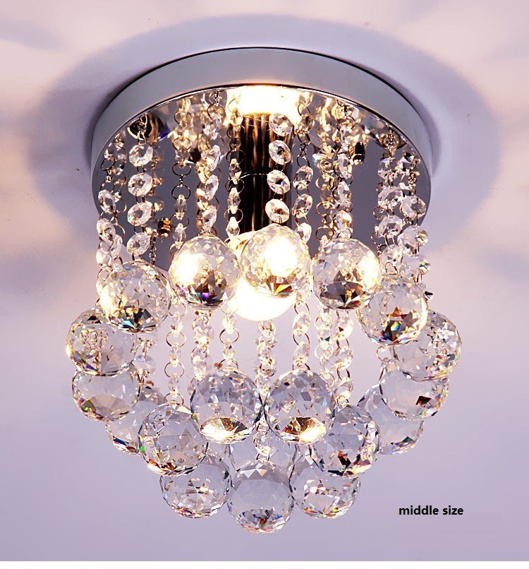 3W LED Crystal Ceiling Light Small Chandelier Ceiling Lamp Pendant Light For Hallway