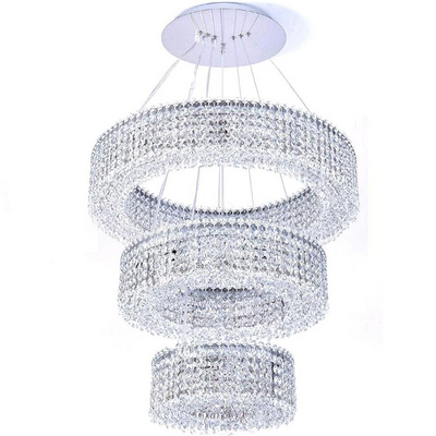 French Empire Modern k9 Crystal Chandelier Foyer Pendant Ceiling Light Fixture