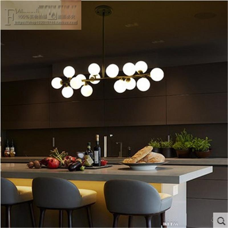 European annular Parlor modern black golden LED hanging lamp light living room foyer round Glass Ball Balloon ring Pendant Light