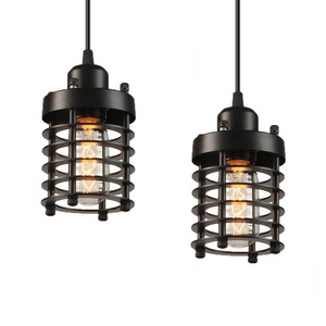 Industrial Pendant Light E26 E27 Base Edison Caged Industrial Hanging Pendant Light Vintage Mini Pendant Light Fixture