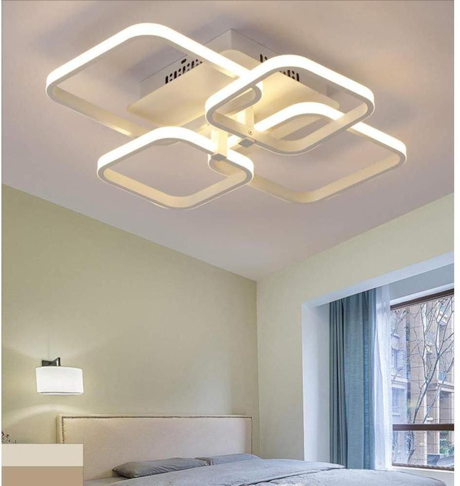 Modern Design Ultra Thin Semi Flush Ceiling Light with 2/4/6/9 Square Ring led ceiling lamp fixtures