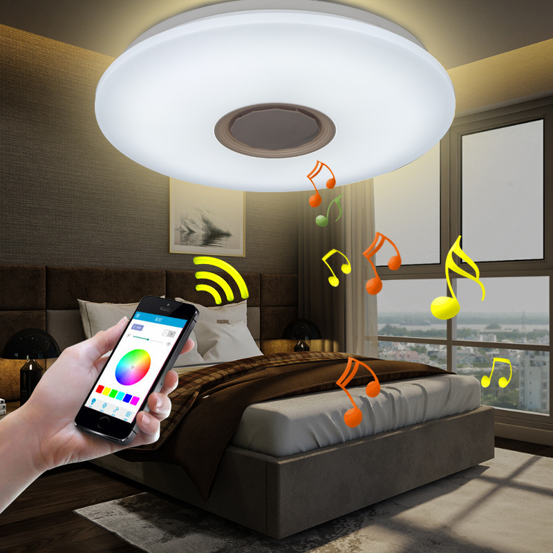 LED Ceiling Light with Remote Control App Control and Speaker MP3 24W Colour Changing Stars Dimmable