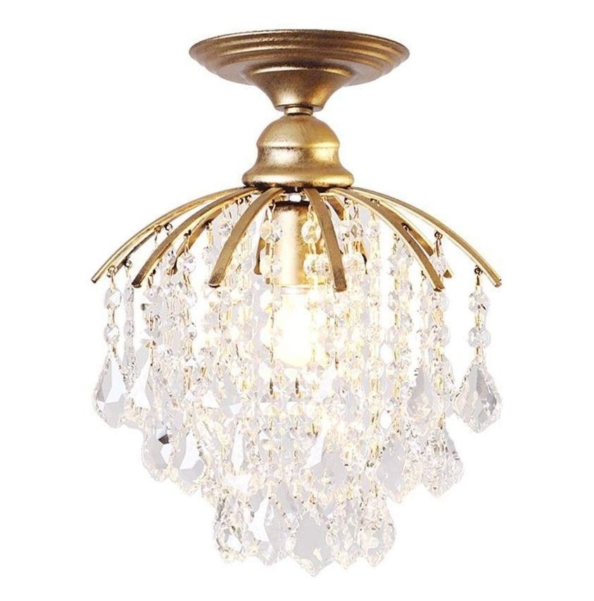 Modern Crystal Raindrop Chandelier Lighting Flush Mount LED Ceiling Light Fixture Pendant Lamp for Dining Room Bathroom Bedroom