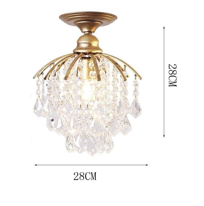 Modern Crystal Raindrop Chandelier Lighting Flush Mount LED Ceiling Light Fixture Pendant Lamp for Dining Room Bathroom Bedroom