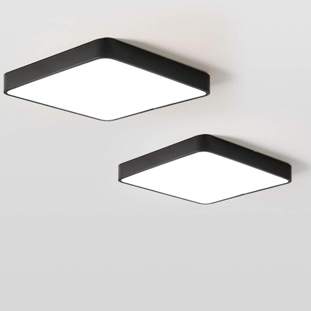 6500K Cool White Modern Flush Mount Light Square LED Ceiling Lights for Kitchen Bathroom Hallway