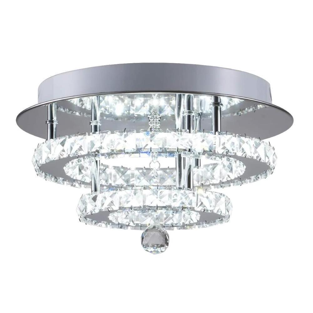 Crystal Ceiling Light Flush Mount Modern Luxury Not Dimmable LED Chandelier Lamp