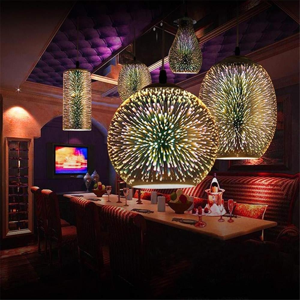 Modern Glass Chandelier 3D Colorful Nordic Starry Sky Ceiling Light Hanging Glass Shade Pendant Lamp Lights