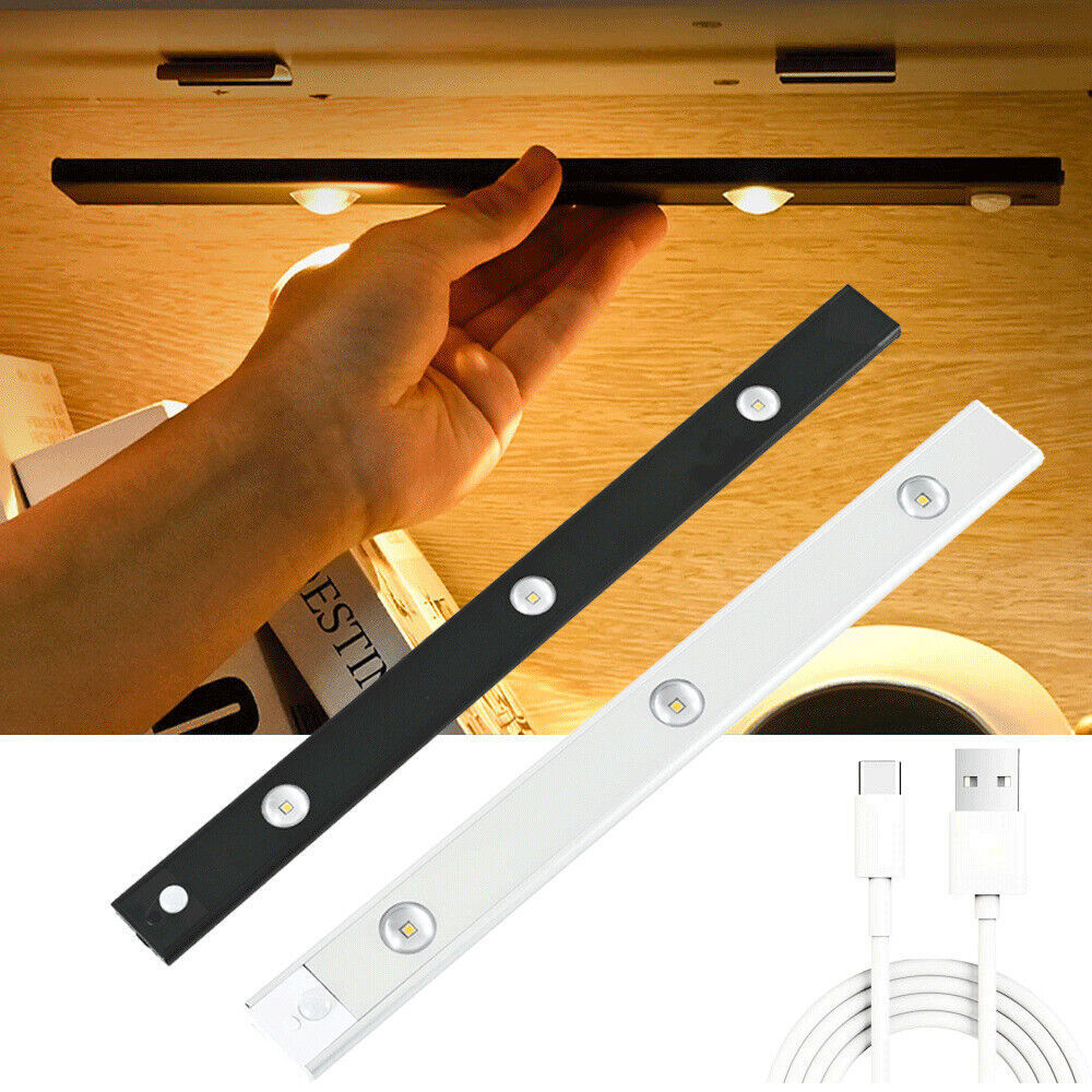 Ultra-thin Rechargeable Night Light Motion Sensor LED Light Wireless Dimmable Lights for Closet Cabinet Kitchen Stairs