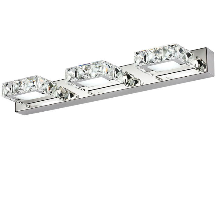 Bathroom Vanity Light  9W Warm White Cool White LED Wall Light Chrome Stainless Steel Crystal Light Fixture