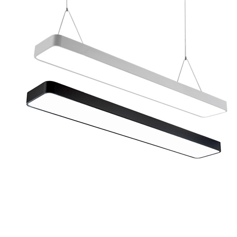 Simple Nordic Fixtures Black White Modern Office Hanging Indoor Lighting Led Chandeliers Pendant Light