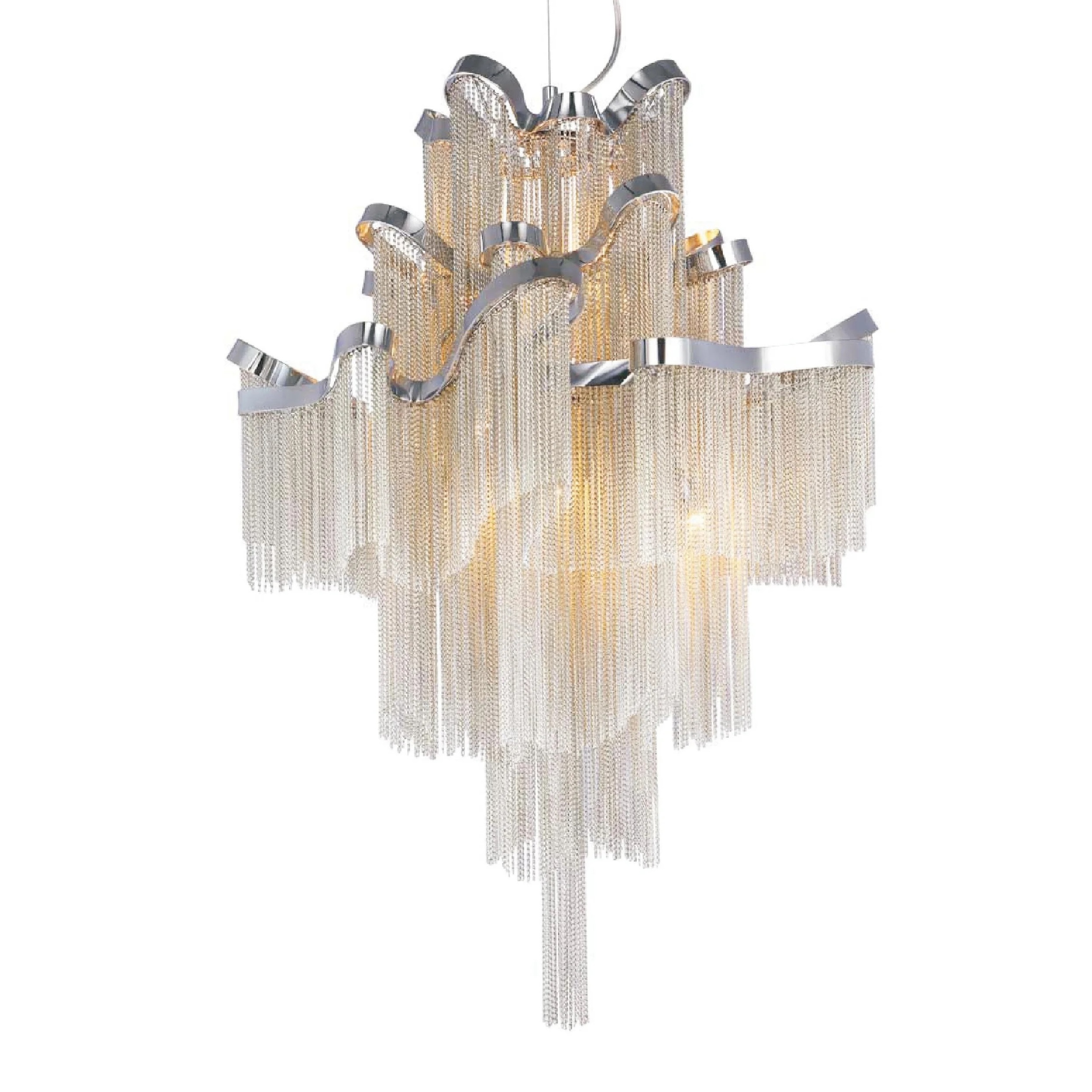 Modern Chandeliers Creative Luxury Tassel Aluminum Chain led Ceiling Pendant Lights