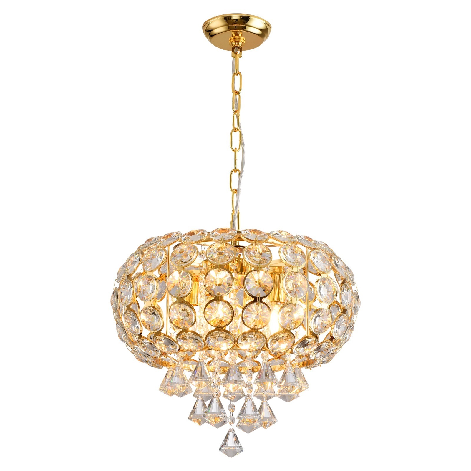 10 Lights Gold Finish Empires Crystal Chandelier Lighting for Dining Room Living Room Foyer Hallway Bedroom Entryway