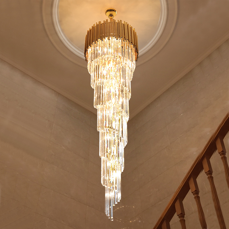 Nordic modern large chandeliers for high ceilings crystal ceiling pendant lights lamp lighting crystal chandelier