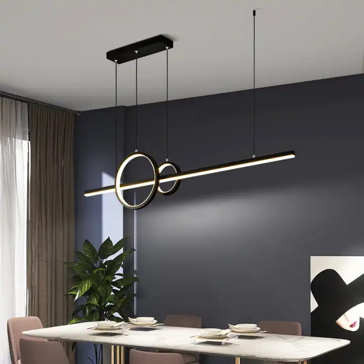 Pendant Living Room For Home Round LED Modern Long Chandelier Pendant Lights Restaurant Pendant