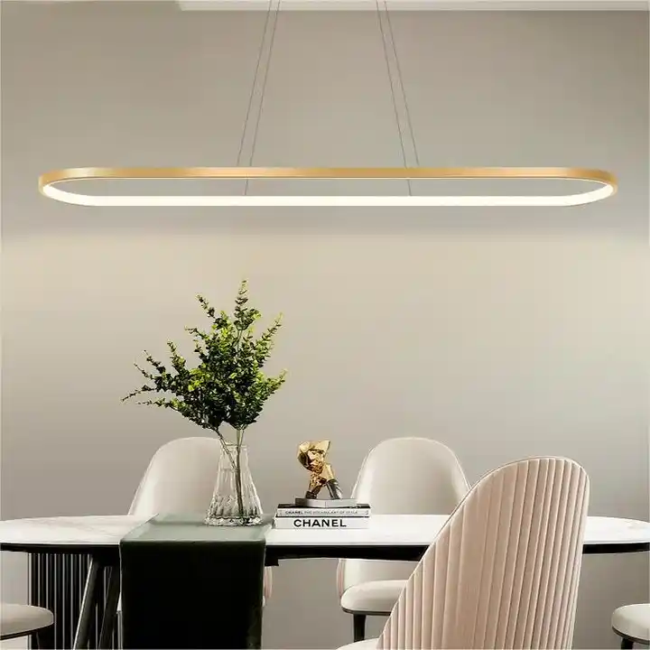 Nordic Simple Style Creative Big Runway LED Lighting Modern Chandelier Hanging Light large oval decorative design LED chandelier