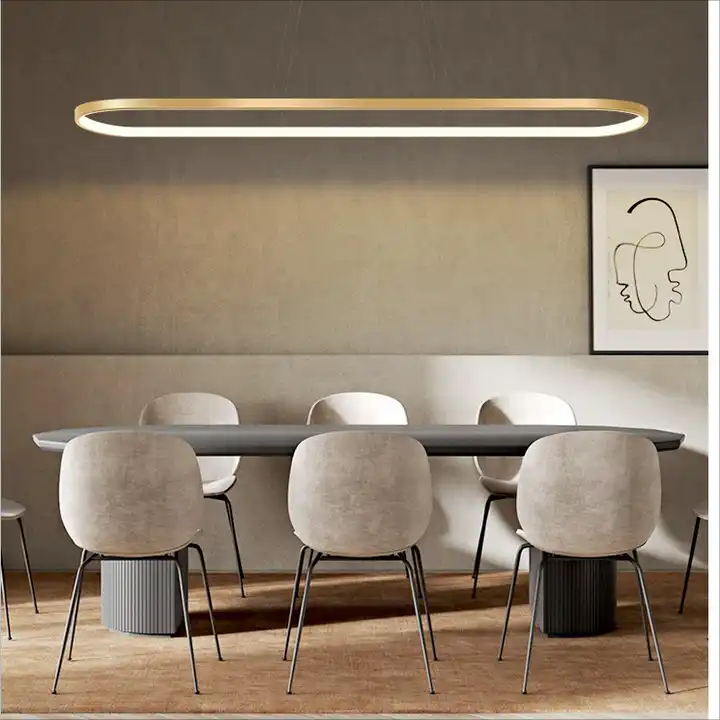 Nordic Simple Style Creative Big Runway LED Lighting Modern Chandelier Hanging Light large oval decorative design LED chandelier