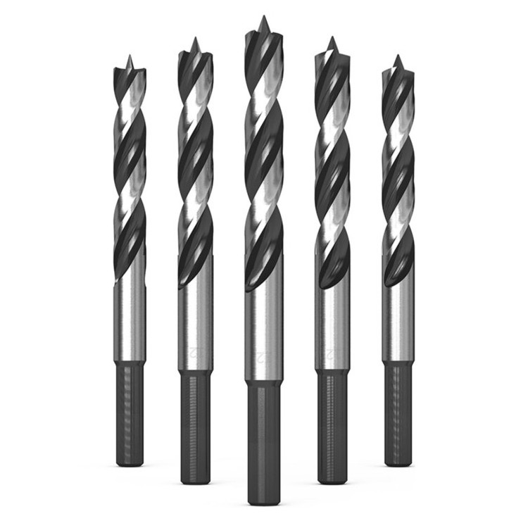 Black Oxidized 1/2 Reduced Shank High Speed Steel HSS twist Drill Bit for wood