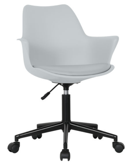 Hot Sale Modern Tulip Design Swivel Chair Plastic Seat with PU Cushion and Cooling Feature Nylon Base for Office Dining