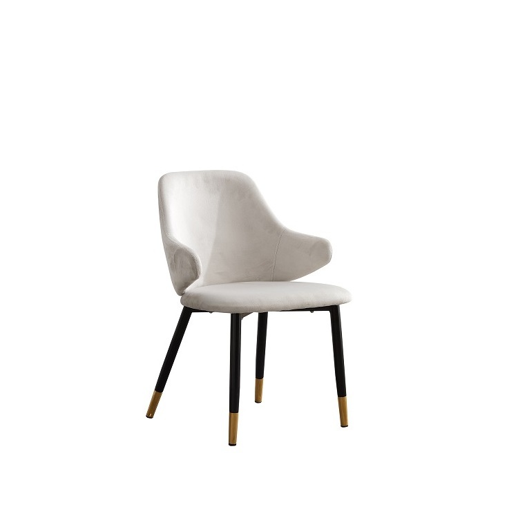 New Arrival High-End Velvet Dining Chair Modern Design Home Furniture with Durable Metal for Waiting Room Use