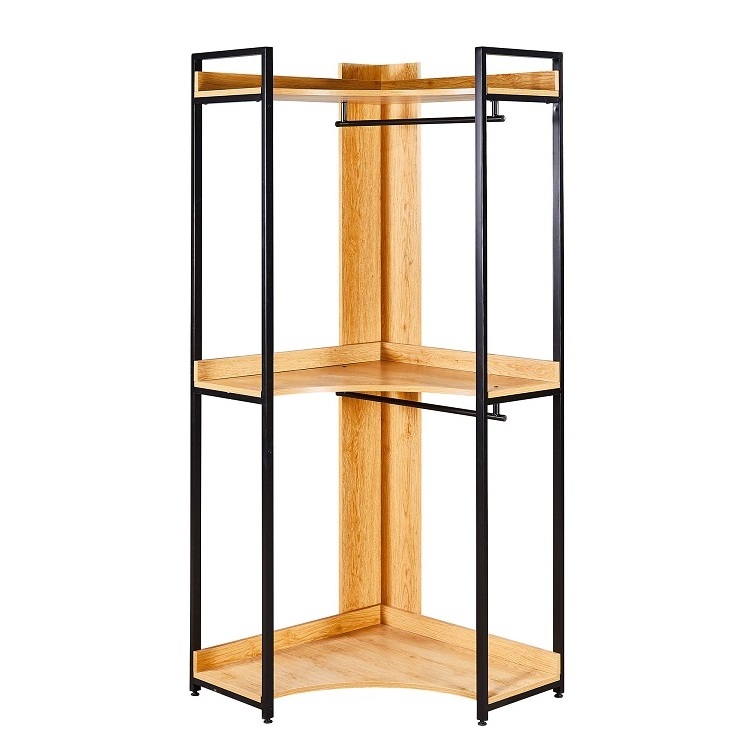 PB Metal Standing Shelving for Clothes Books Bedroom or Office Practical Coat Rack Design