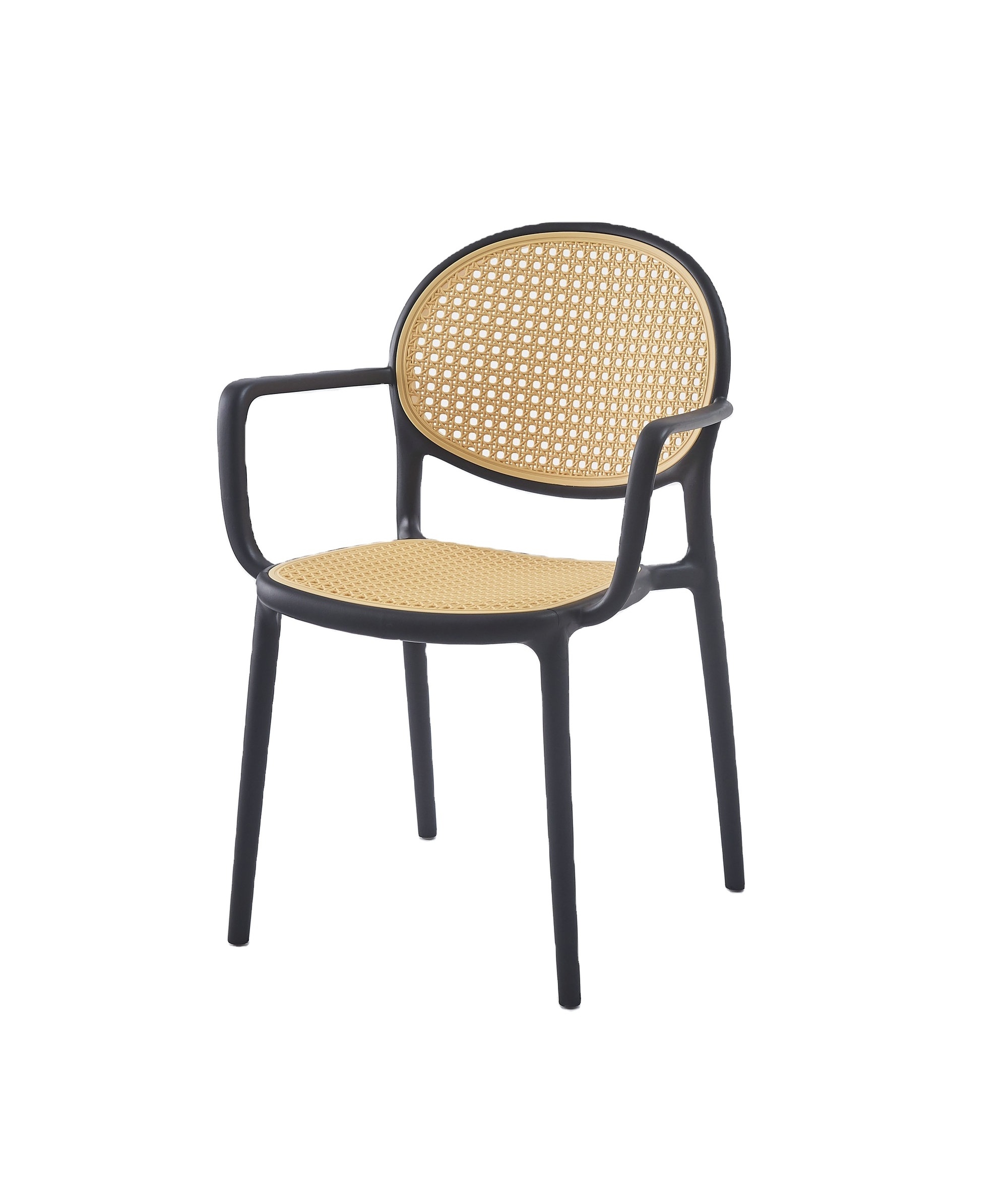 Customized Outdoor Dining Chair Modern Design Durable Plastic Bamboo Furniture Available in Different Colors Home Use