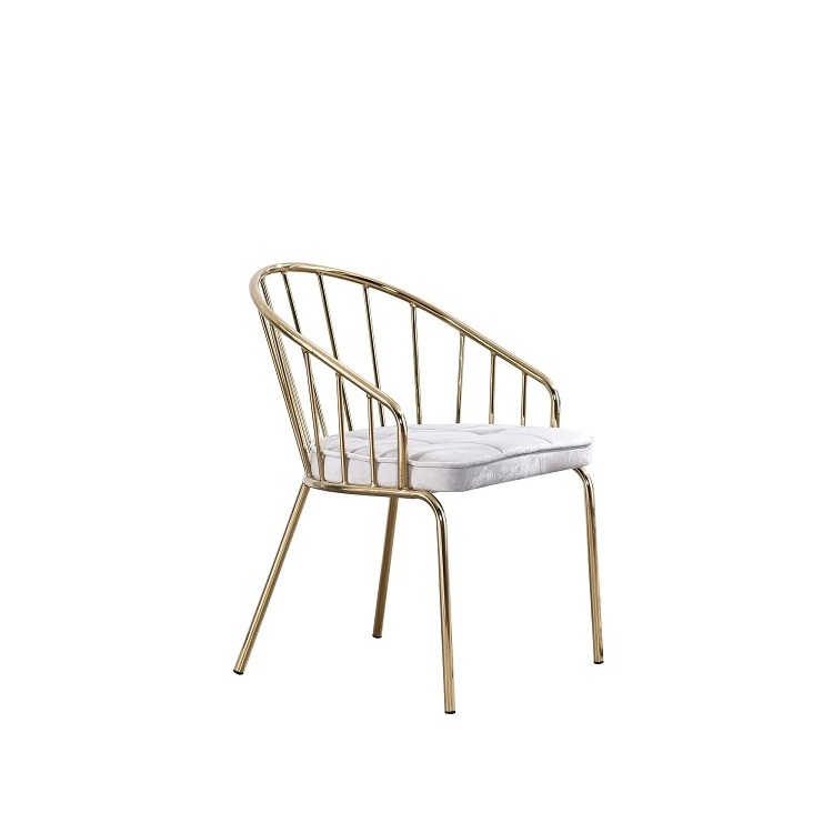 Trending Design Iron Gold Polished Chair Customized Shape And Size Chair For Kitchen And Dining Room Use